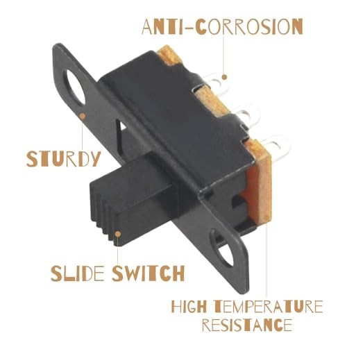 100 PCS 0. 5A 50V DC 3 Pin On/Off 2 Position Panel Mount Slide Switch Micro