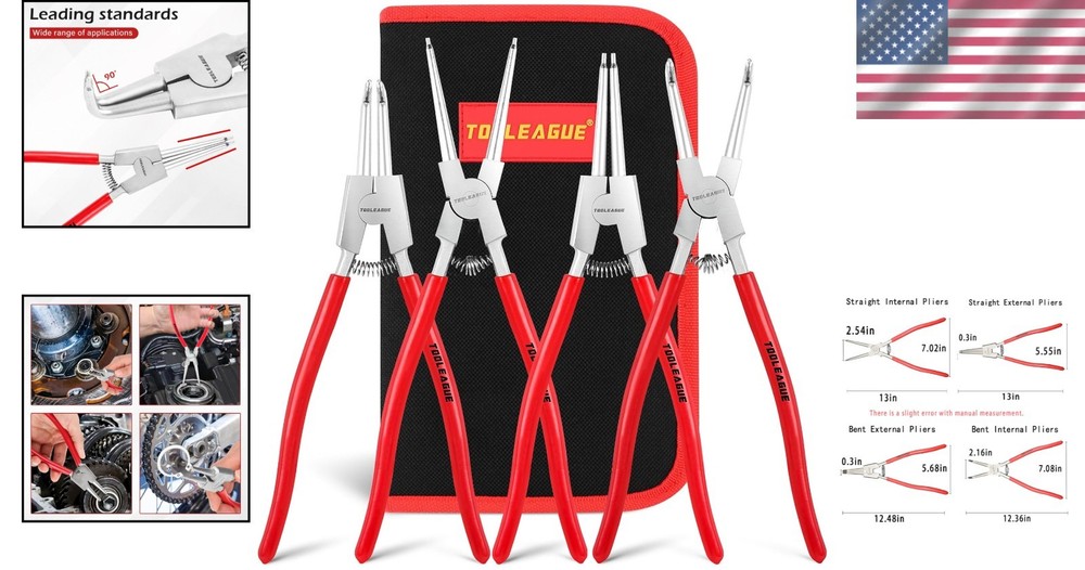 13" Snap Ring Pliers Set - Internal/External