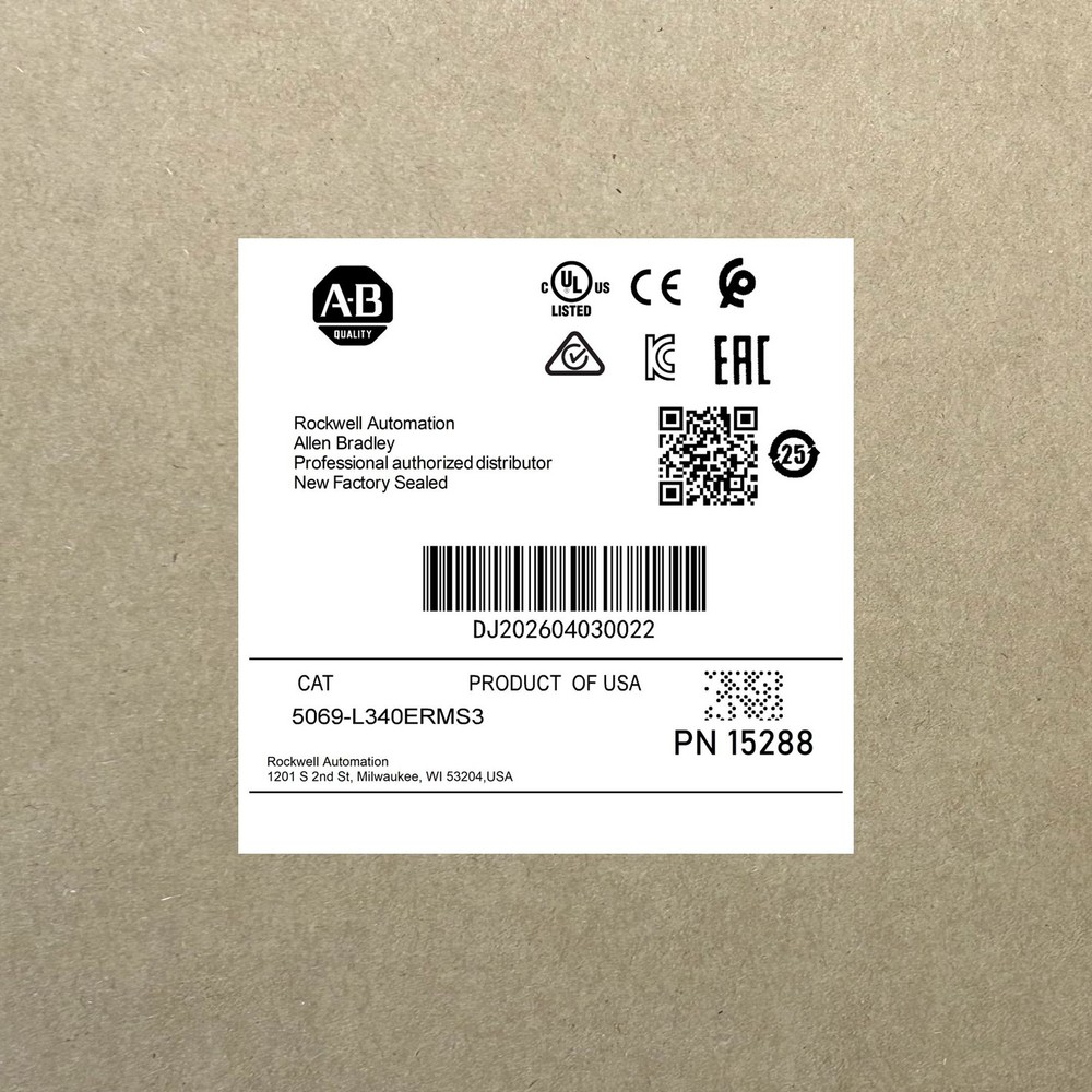 AB PLC Control Module 5069-L340ERMS3 New YDJ0