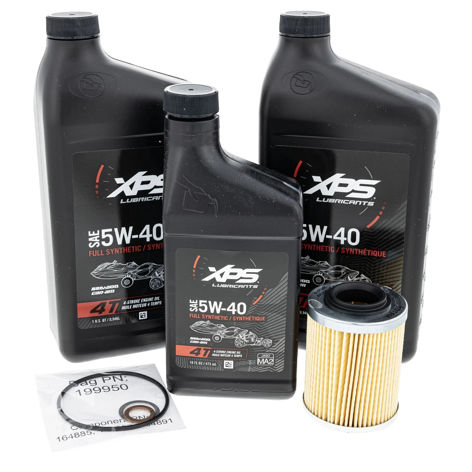 CAN AM OIL CHANGE KIT 4T 5W-40 FULL SYNTHETIC 500 V-TWIN