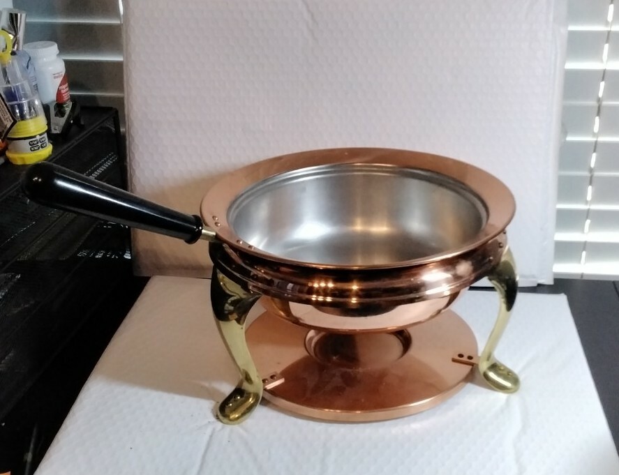 Copper Chafer /Fondue  Dish Set