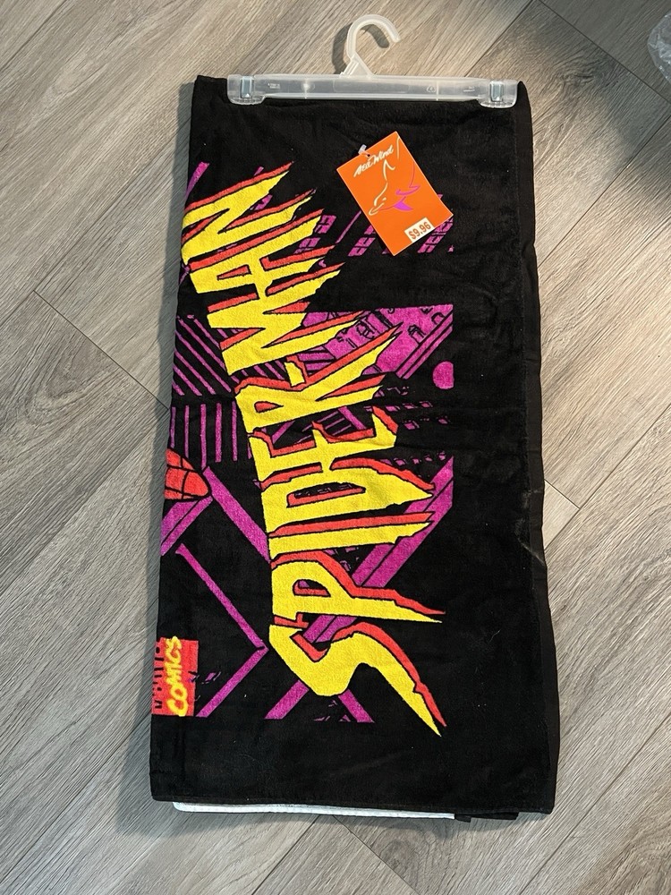 Vintage Spiderman Beach Towel Marvel Comics