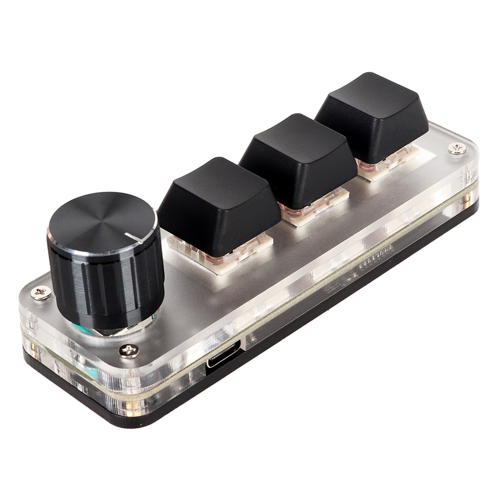 (3 Keys 1 Knob) USB Mini Key Keypad DIY Programmable Keyboard With⭐