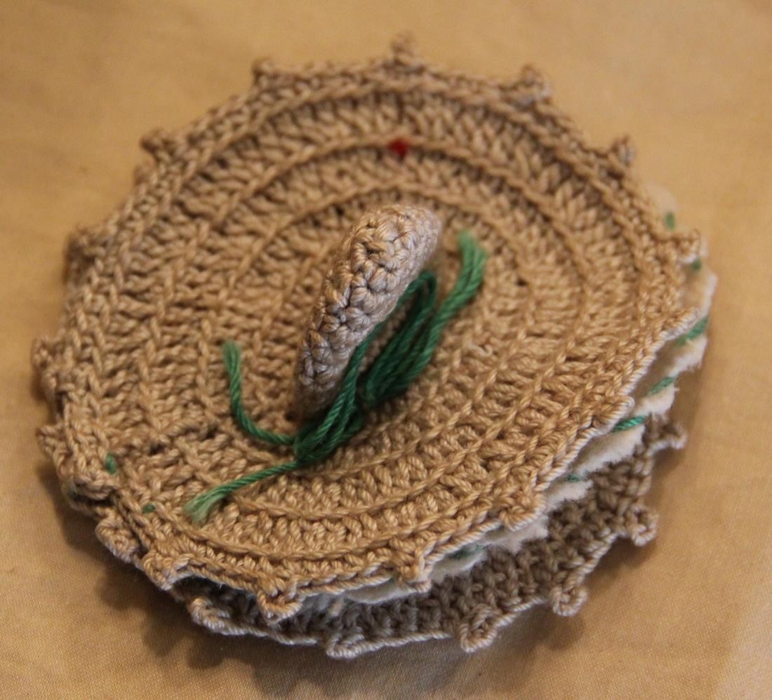 Antique Sewing Box Oak & Bird's Eye Maple w Contents - Anna Miles - Square Nails