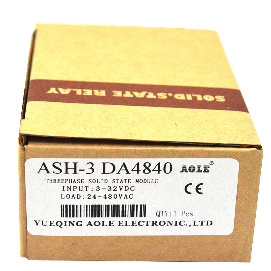 ASH-3-DA4840 Three Phase Solid State Relay Module DC to AC 3-32VDCto480VAC40A✦Kd