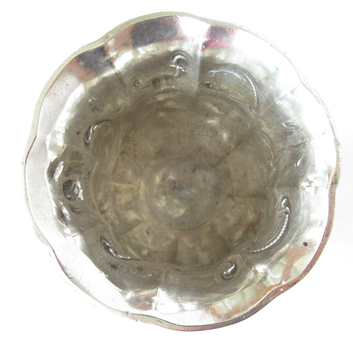 Antique Seymour Hoyt, New York American Repousse Coin Silver Beaker Cup 1855