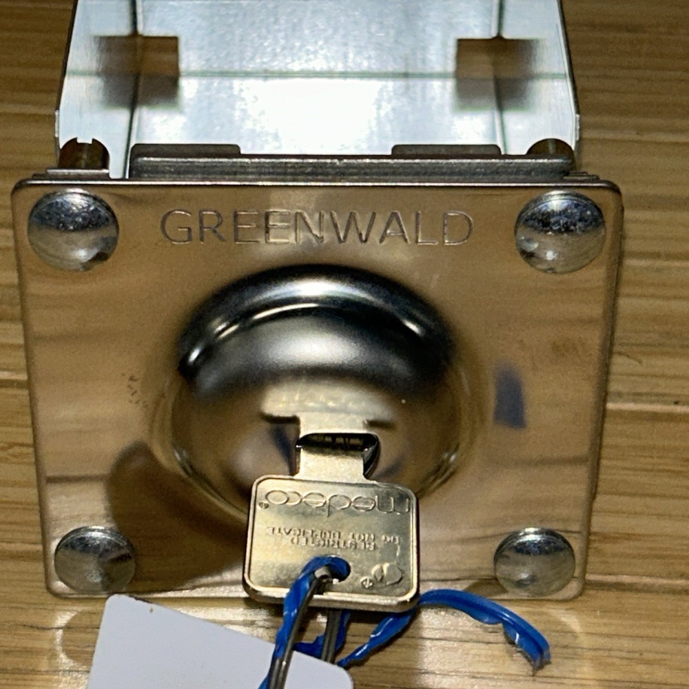 New Greenwald UG800B Large Coin Box Key Code 6FA029565AC