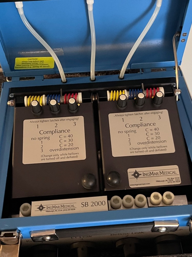 Pre-Owned IngMar Model SB 2000 Dual Compartment Lung Test Demo Simulator