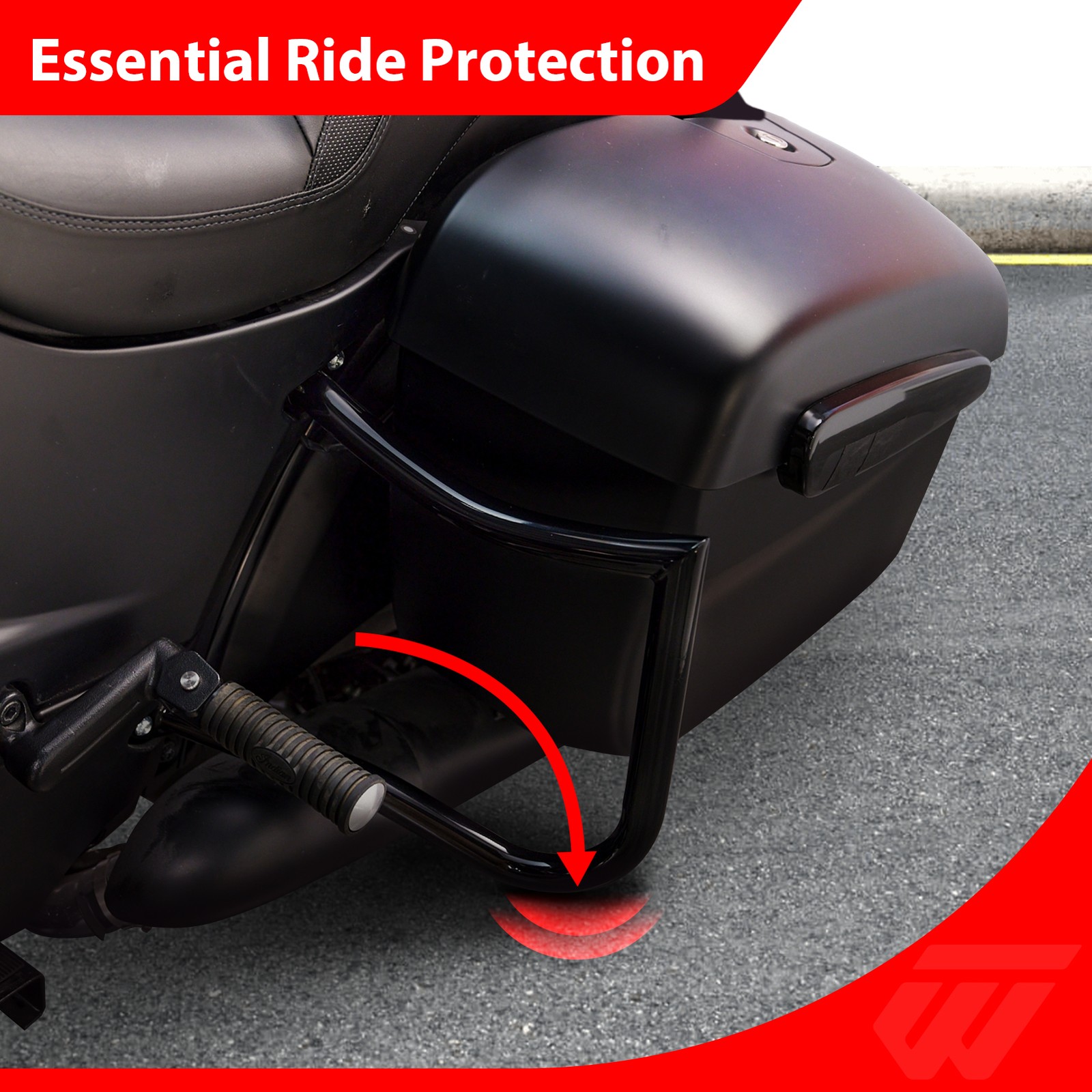 Sharp Saddlebag Rear Crash Bar Guard For Indian Challenger chieftain Vintage