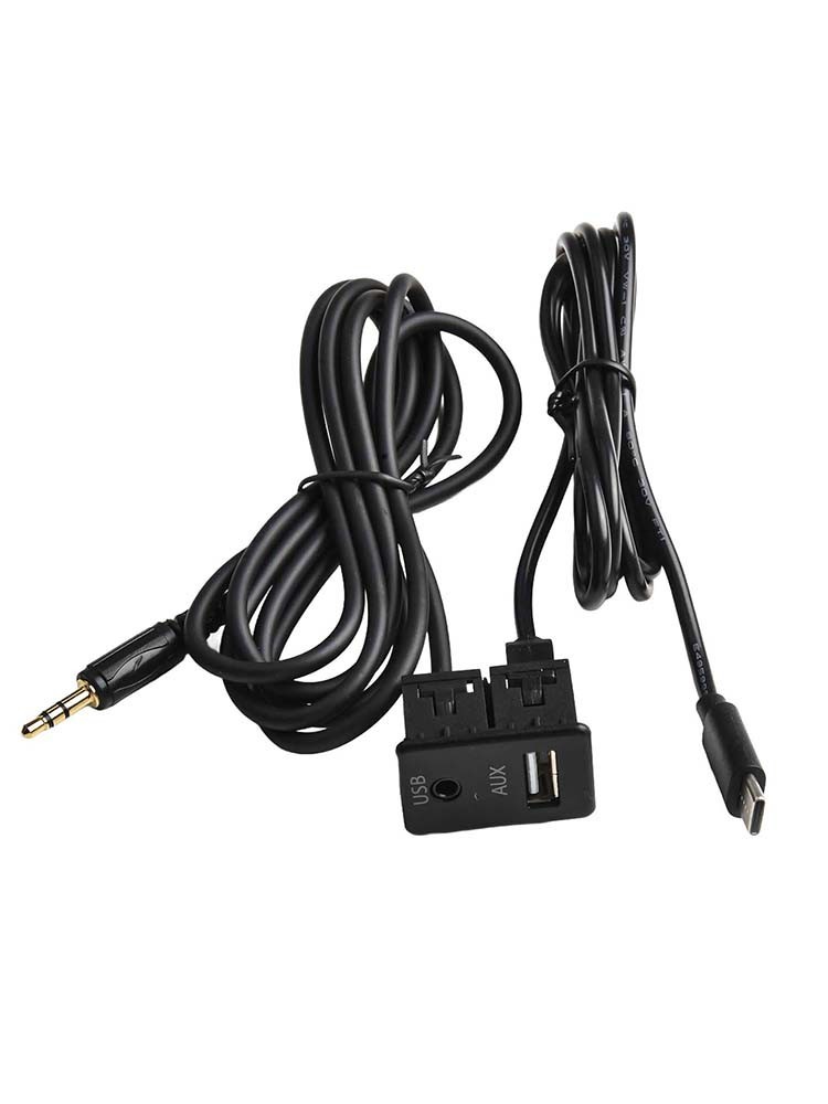 Center Console Car USB and AUX Port Panel Interface 145CM Extension Cable