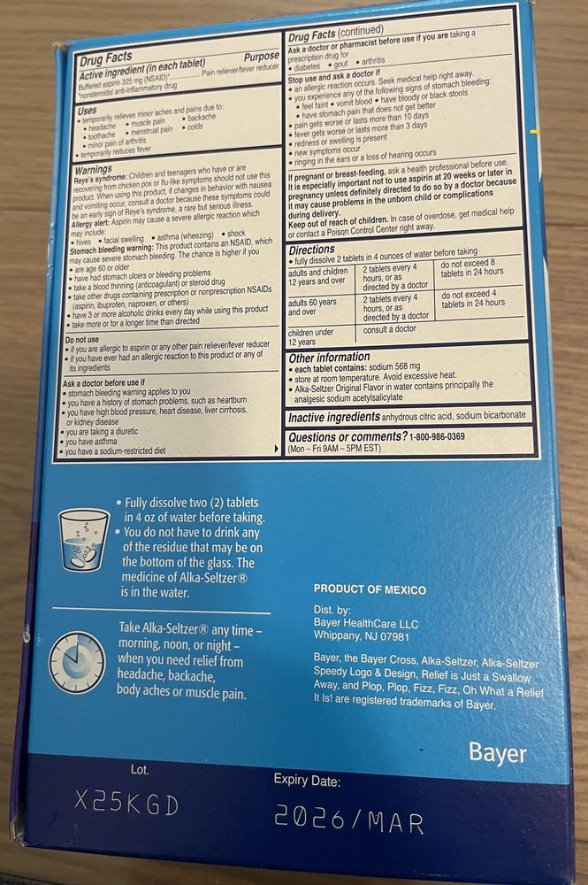 Alka Seltzer Antacid Tablets 116count (4 Pack)