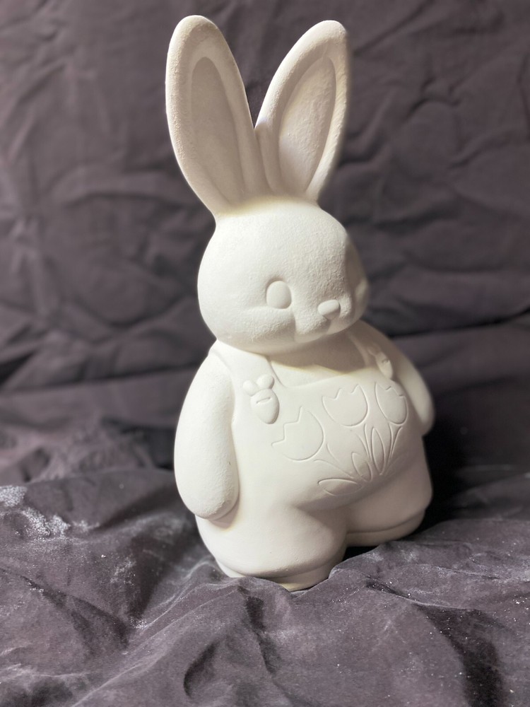 Large Bunny Aaron 13" T Easter Spring Rabbit Ceramic Bisque Ready to Paint