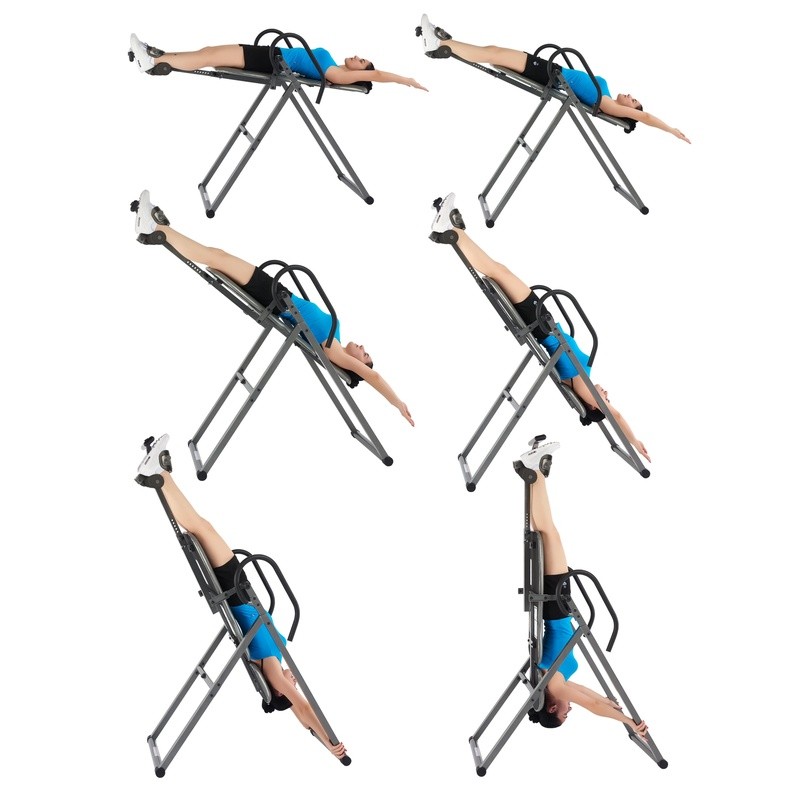 Heavy Duty Inversion Table Adjustable Pin System Ergonomic Ankle Support Relief