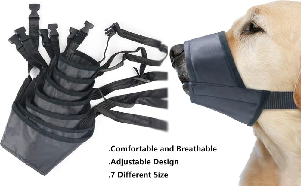 Adjustable Dog Muzzles - Anti-Biting Barking Muzzles for Small,