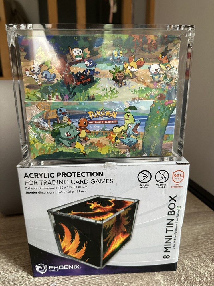 Pokemon Mini Tin Hard Plexi Protector x8 - Phoenix shield