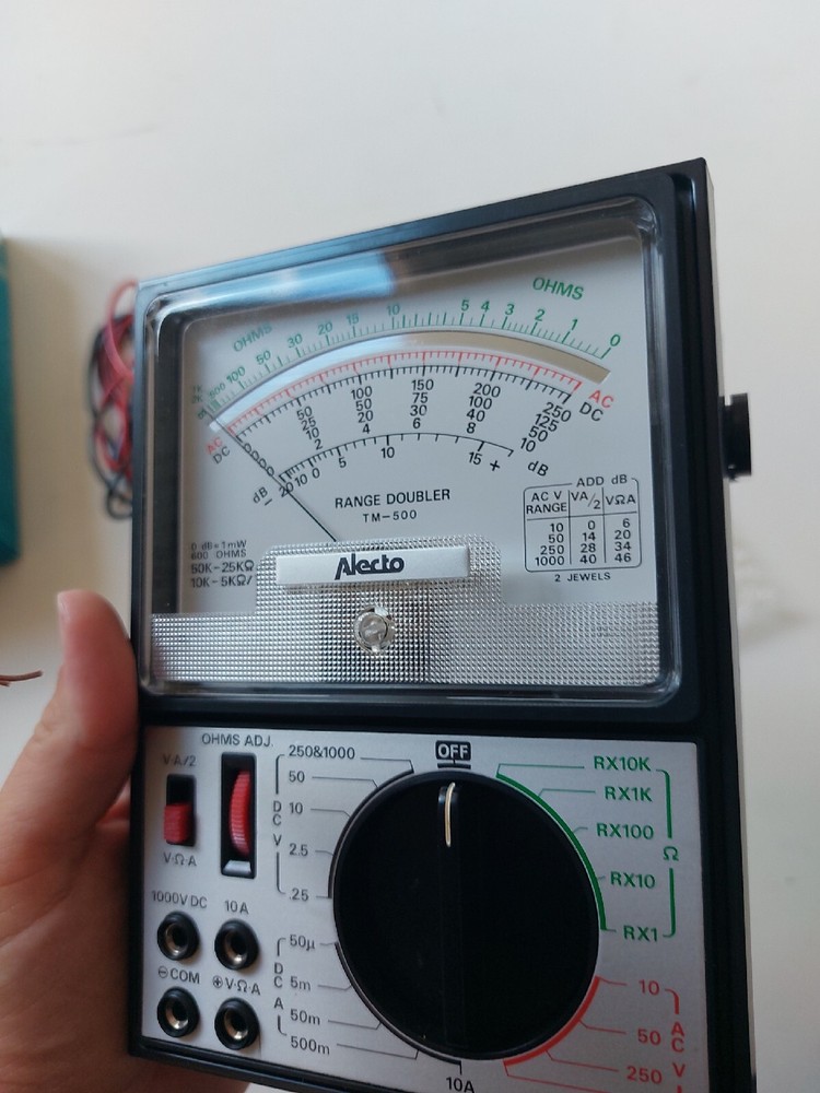 alecto model TM-500 universal meter 50,000 ohm BOXED