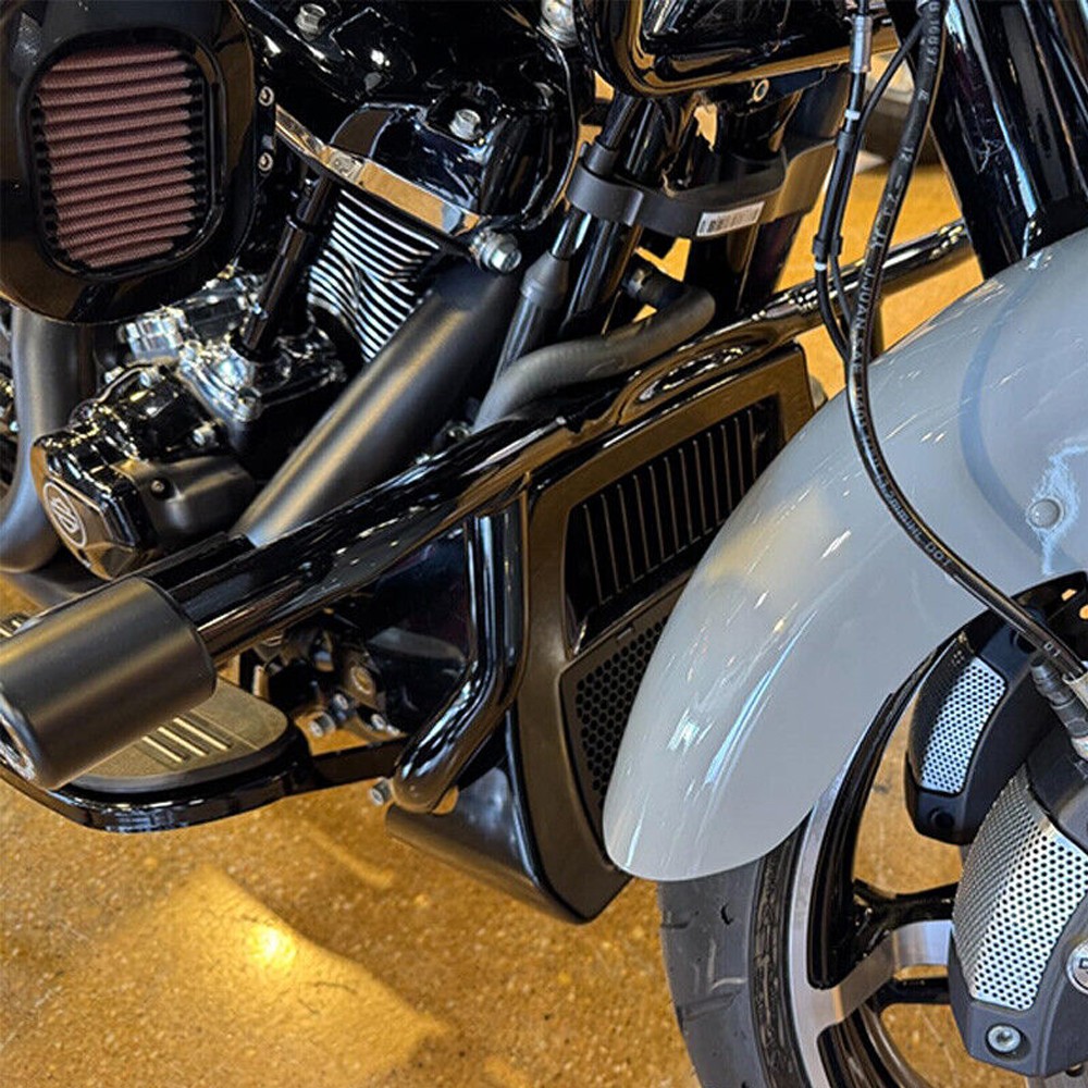 Front Rear Crash Bar Flat-Out Bar For Harley Road Glide Street Glide 2014-2025