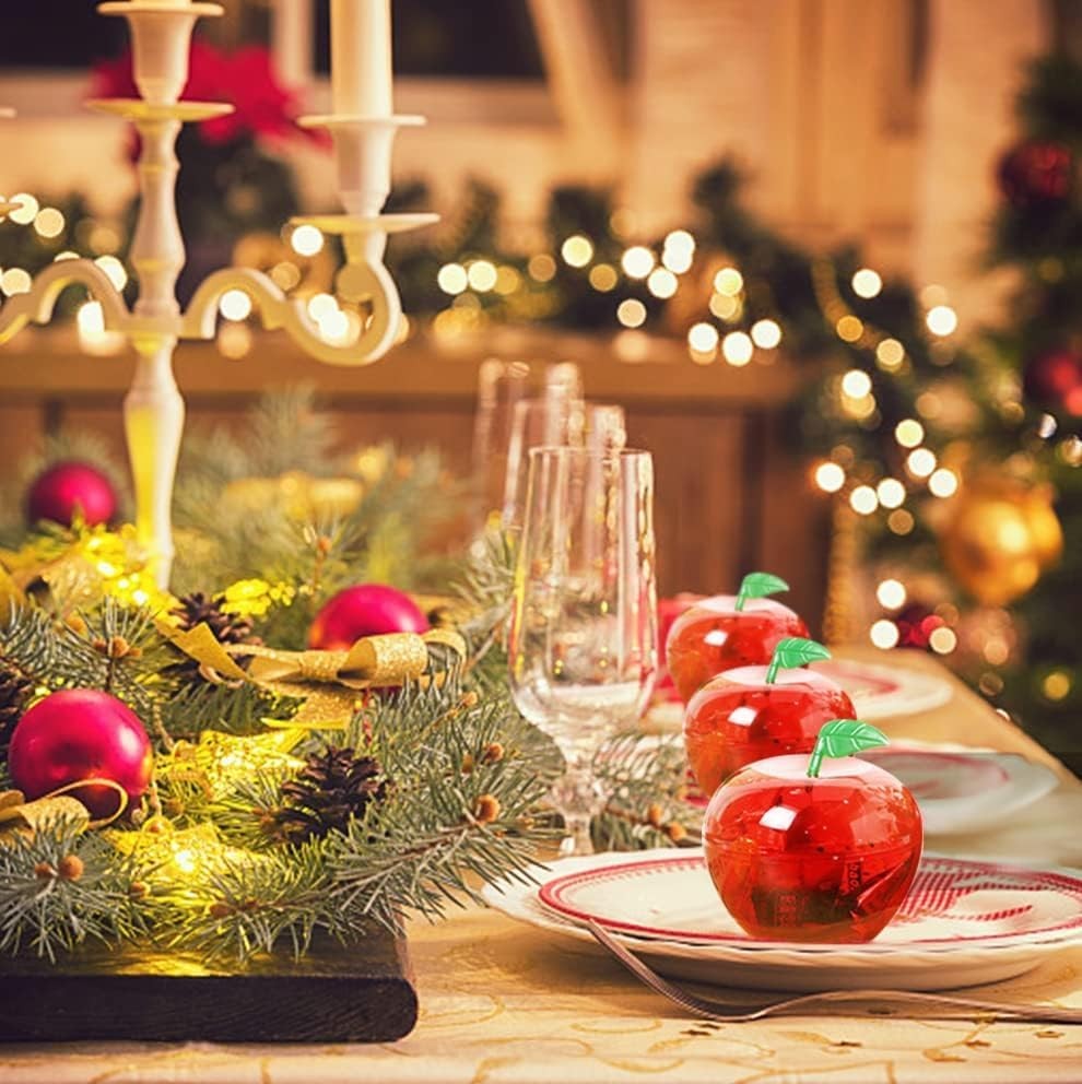 24 Pcs Red Apple Container Candy Boxes Plastic Bobbing Apples Decorative