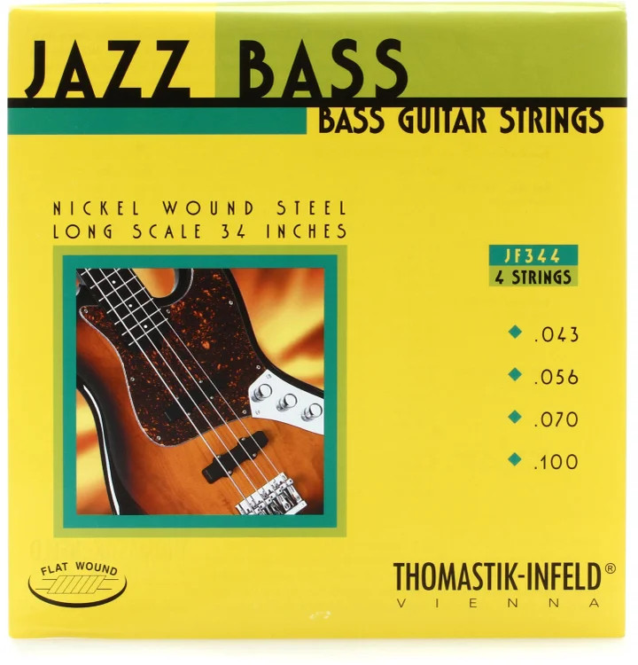 Thomastik-Infeld Jazz Flat Wound Bass Strings - 4-String 34" Long Scale