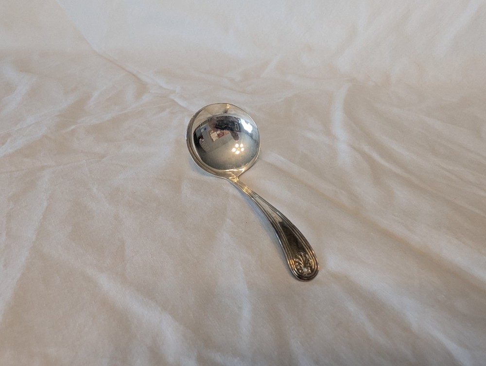 Gorham Silver Plate Bowl with Silver Ladle Elegant Serving Set