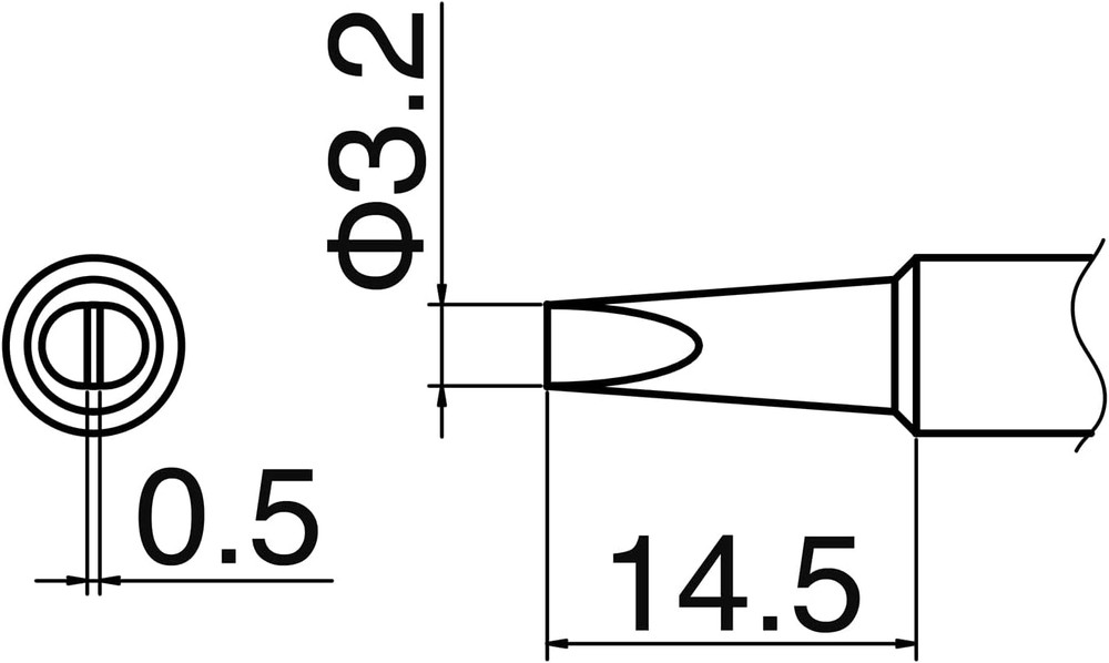T18D32P Tip for Fx-888 Station, 3.2mm