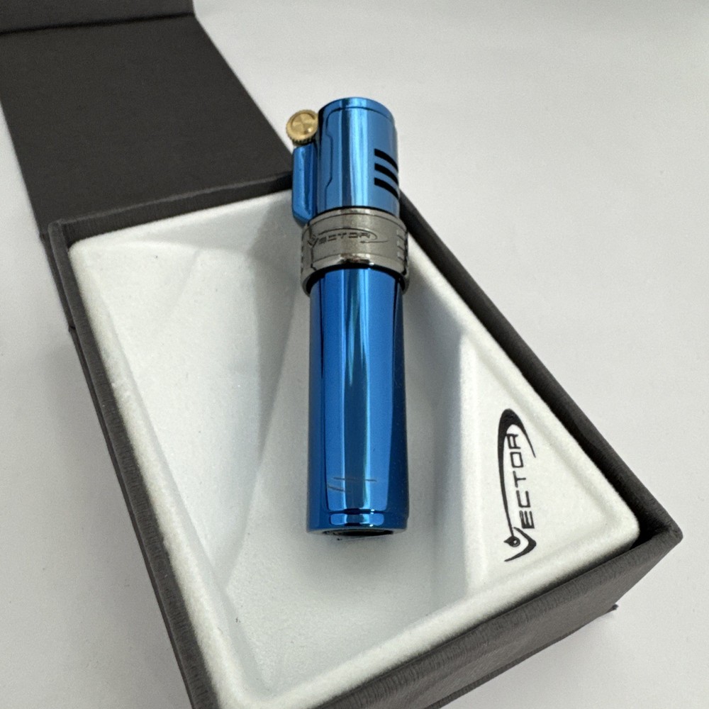 Vector Robusto - Triple Jet Flame Torch Lighter - Blue - New