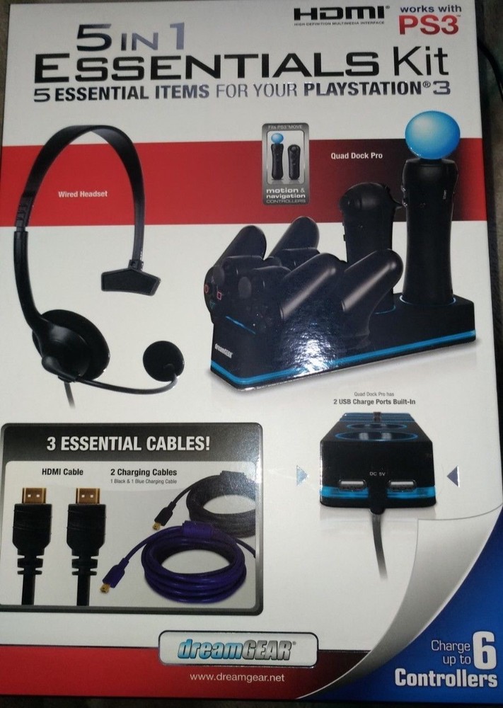 5 in 1 Game Essentials Kit  for PS3 Move by dreamGEAR