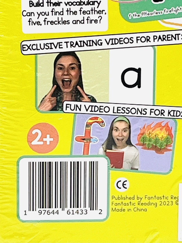 Phonics Flashcards w/ Interactive Video Lessons Children Educational Reading NEW