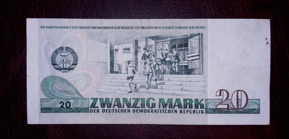 Germany "Democratic" 20 mark banknote, 1975year(normal condition)