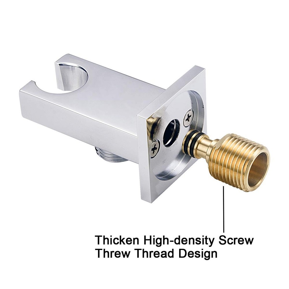 Ownace Square Solid Brass Chrome Hand Held Shower Head handheld set