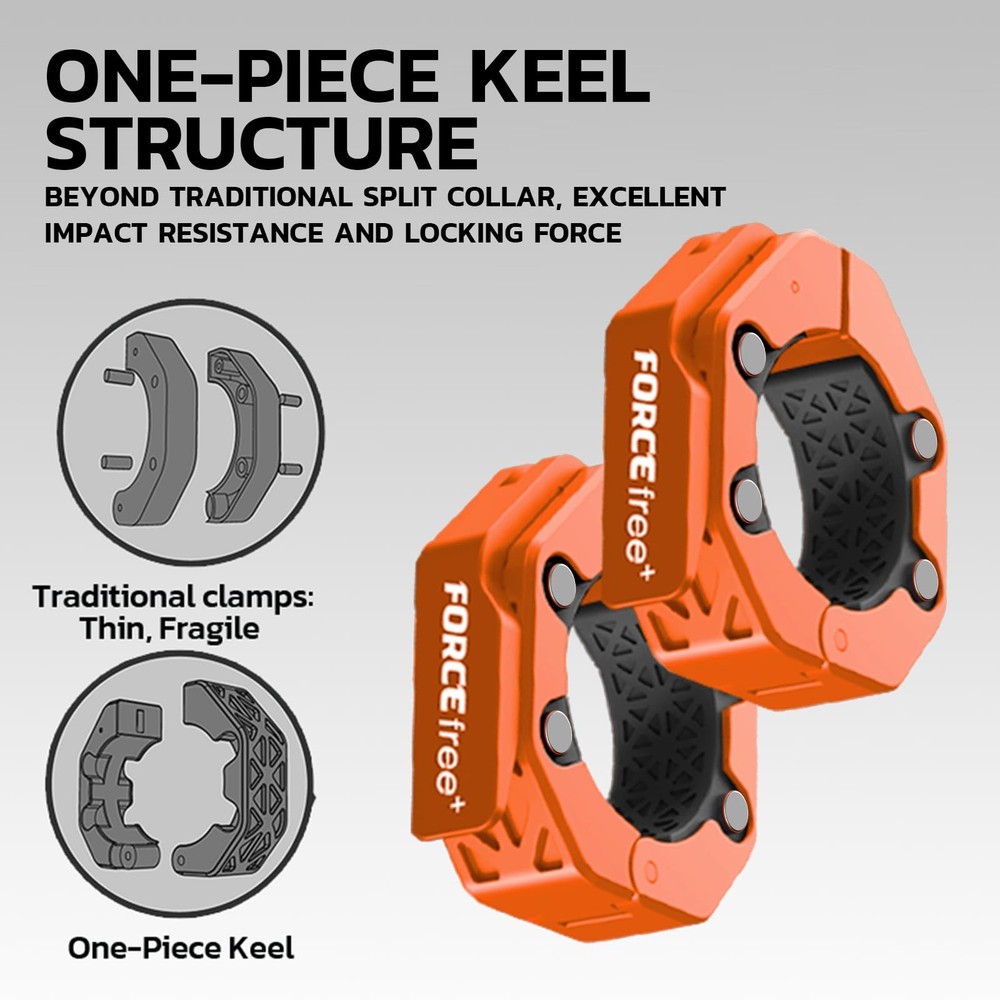 Quick Release Barbell Collars - Slim Design, Non-Slip Secure, High-Strength D...