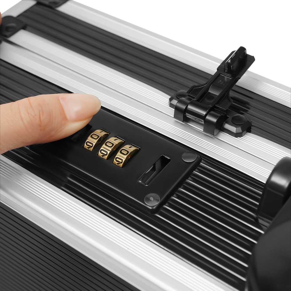 Professional Barber Carrying Case Organizer Clipper Box Travel Carry Case + Code