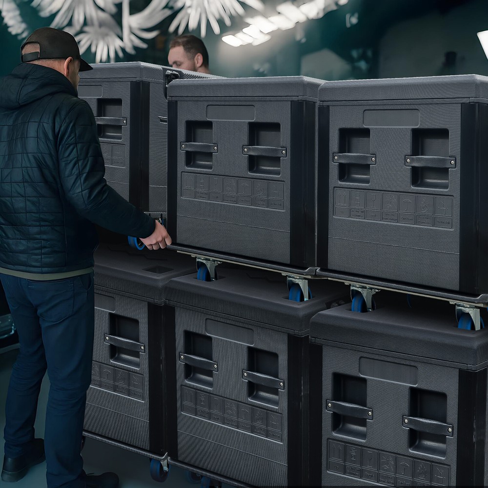 35"x 22"x 24" Cable Trunk Road Case with Wheels Professional Stackable Road Case