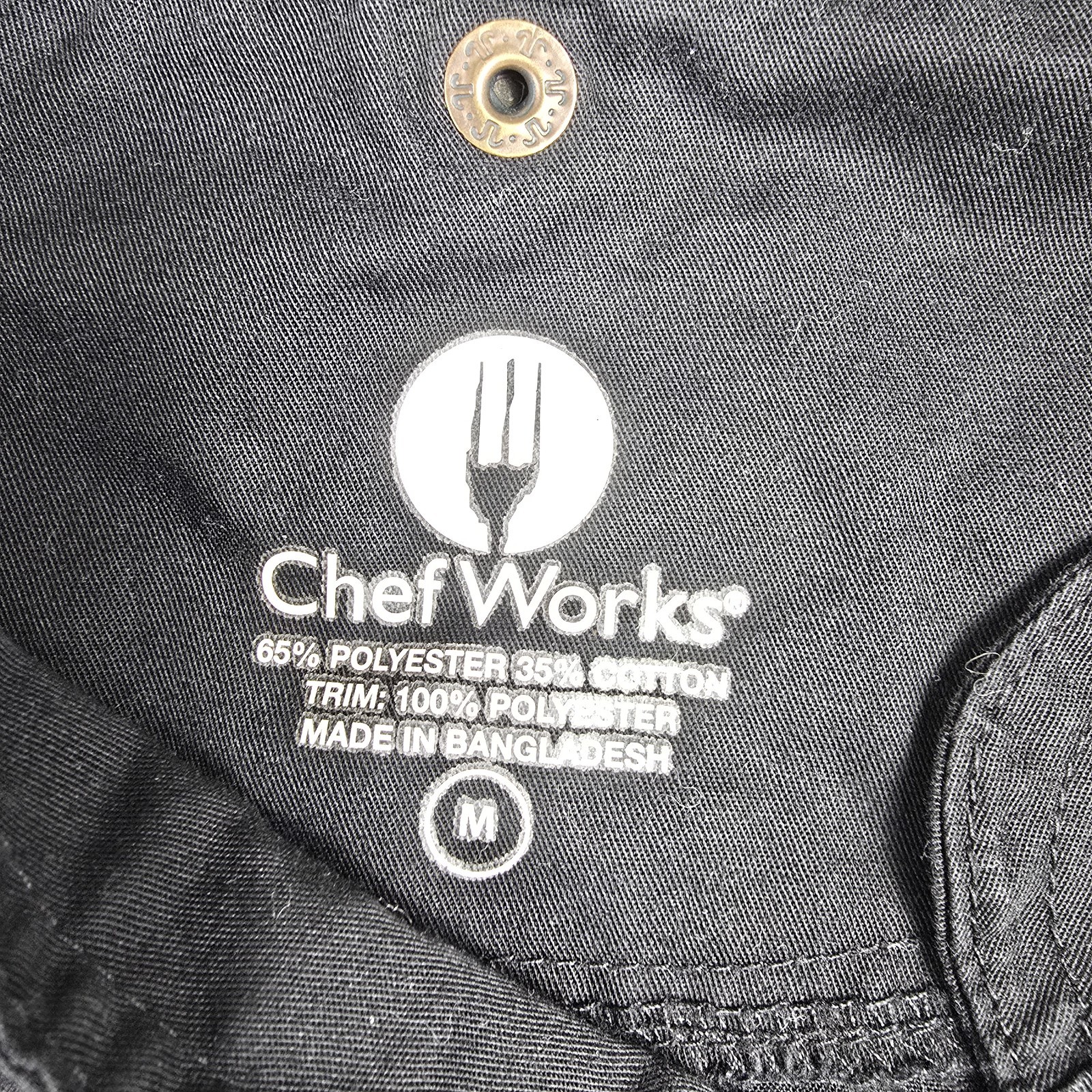 Chef Works Springfield Chef Coat Men's Medium Black Short Sleeve Work Uniform