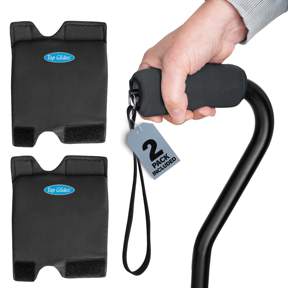 2-Pack Top Glides Cane Grip Covers