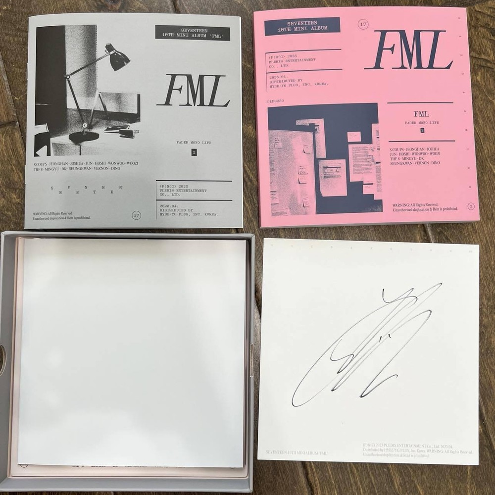 Seventeen FML Jun Signed Autographed Postcard