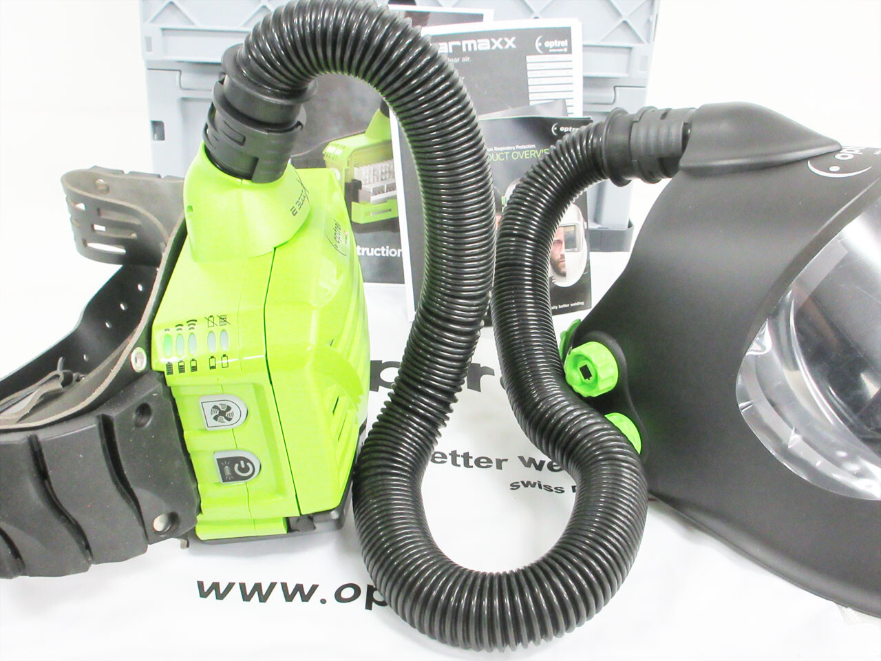 OPTREL CLEARMAXX HELMET & PAPR E3000X SYSTEM UP TO 18 HOUR BATTERY 4900.251 CASE