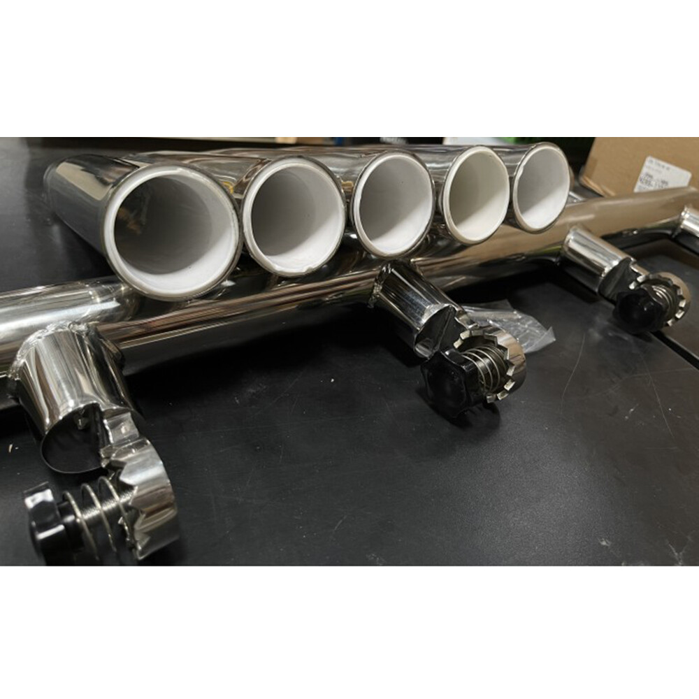 Fishing Console Boat T Top Rocket Launcher Stainless Steel 2"Clamp 5 Rod Holder