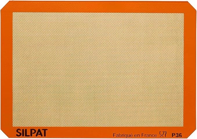 Silpat Original Cookie Size Silicone Rectangular Baking Mat - Orange