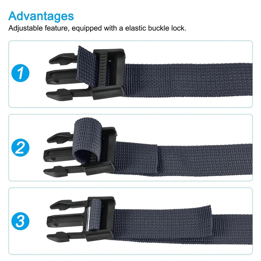 Utility Strap with Buckle 1x118 Inch Polyester Quick Release Belt(Navy Blue)