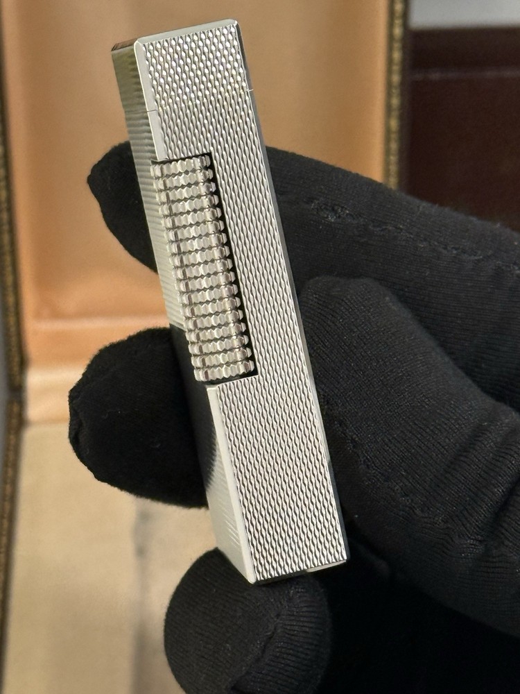 Vintage Dunhill Rollagas Silver Plated Lighter Boxed
