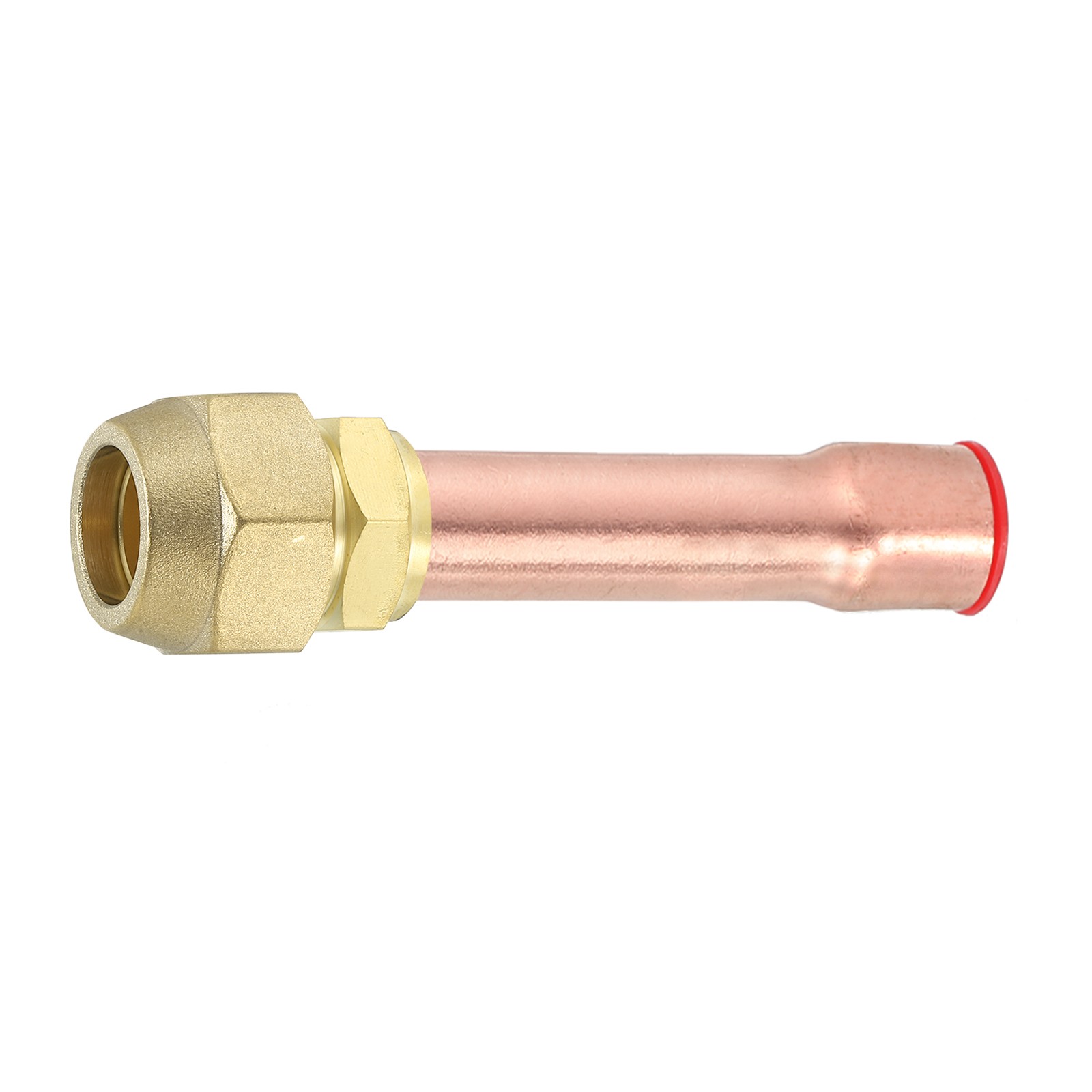Brass Pipe Fitting 3/4"SAE x 3/4" OD Flare Adapter with Copper Tube
