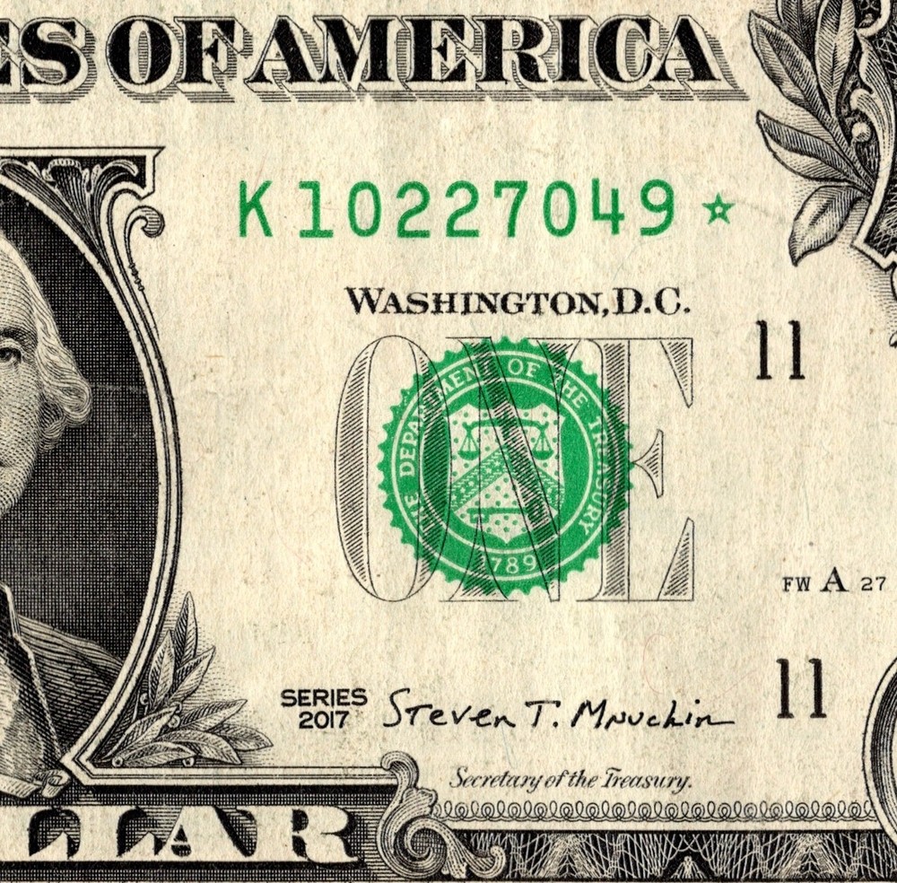 2017 K Star note Fancy Serial Number Regular Run