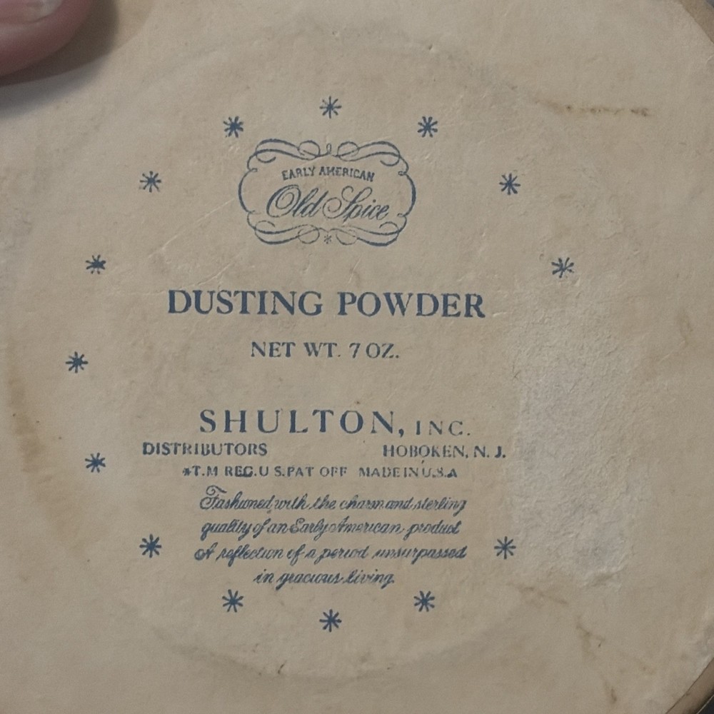 Vintage Old Spice Dusting Powder Cardboard Container, Empty