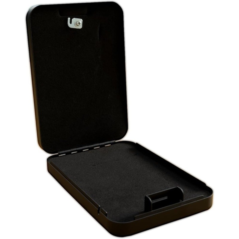 Portable Gun Safe Secure Storage Compact Lightweight Key Lock Mountable Safe New