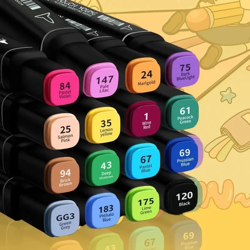 48 Colors Art Markers Pens, Dual Tips Alcohol Markers Permanent Sketch Markers