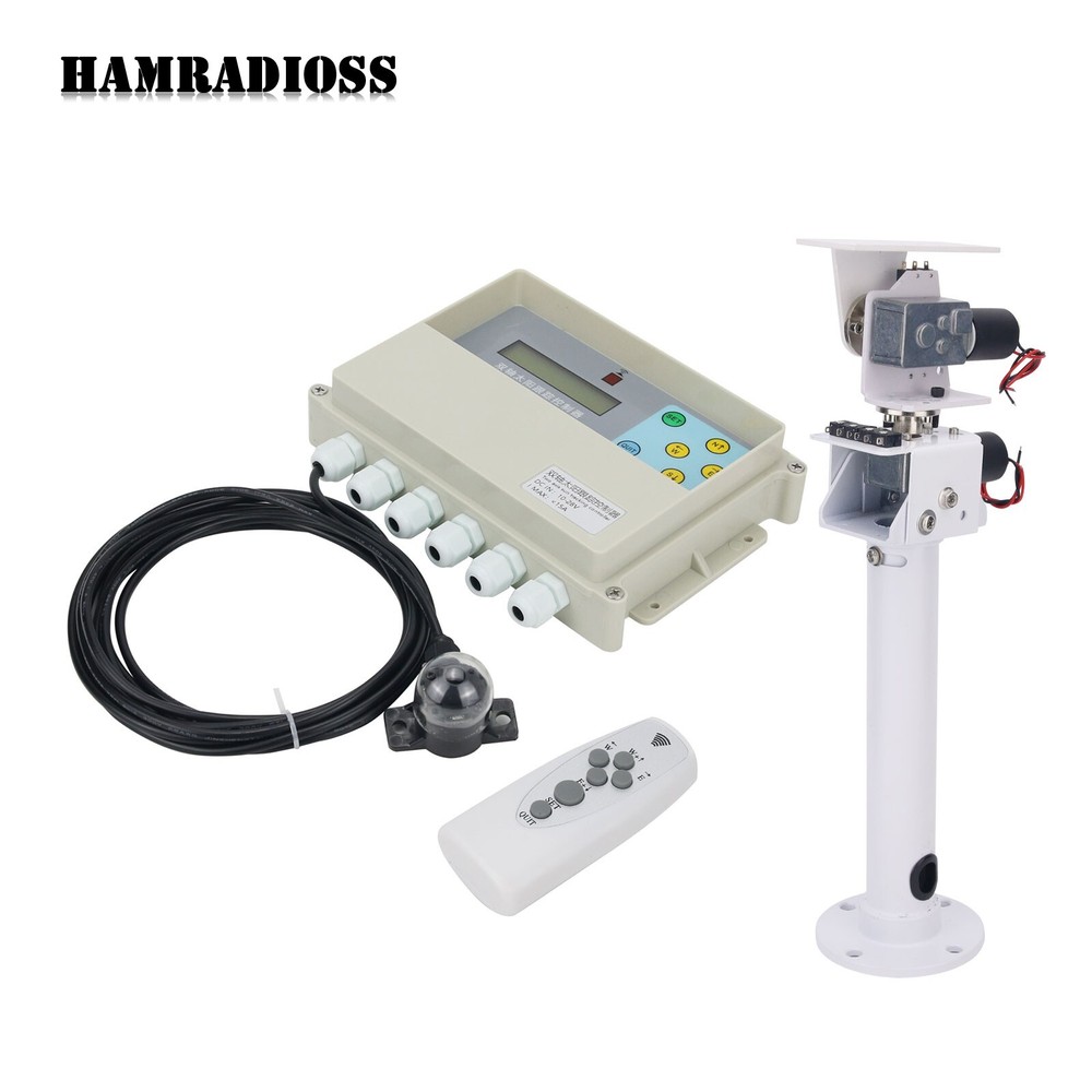 Dual Axis Solar Tracker Controller w/ Remote Control + DC 2 Axis Gimbal for