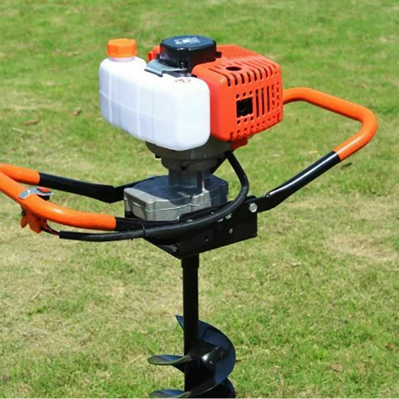 2-Stroke 52CC Earth Auger Digging Machine Gas Powered Post Hole Digger Durable