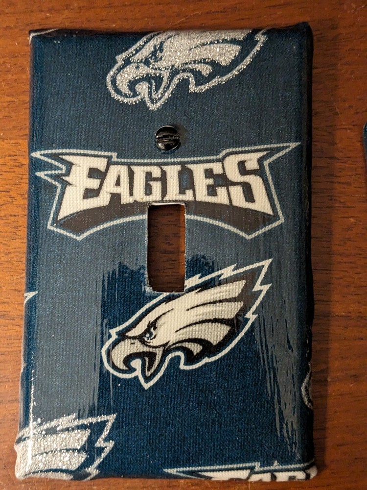 Philadelphia Eagles NFL Football Glittery Toggle Switch Duplex Outlet Knobs+