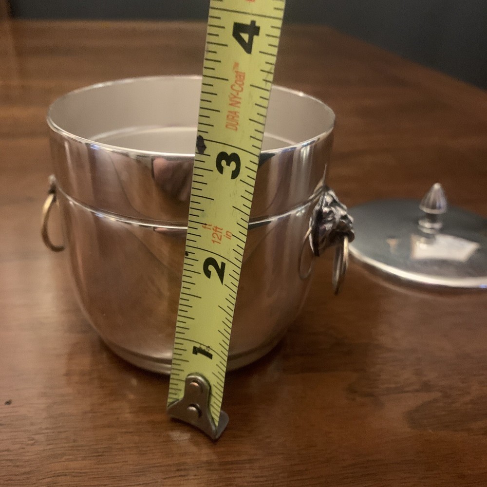 Antique EPO SilverPlate Small Covered Dish 3401 Lions Head Sides